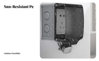 Splash-Proof Waterproof Outlet Box Dustproof Outdoor Electrical Socket Cover for Garden, Balcony, Bathroom