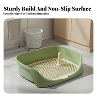 Indoor Dog Potty Tray Easy to Hygienic Pet Training Toilet Keeps Paws Dry Puppy Housebreaking Tray for Indoors, Apartment Living, Lavatory