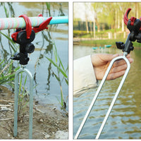 Tightening Knob Adjustable Fishing Rod Bracket Automatic Release Self-Locking Rod Clamp Metal and Plastic Fishing Pole Holder