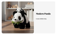 Wags Tail Soft Mother and Baby Panda Animated Movements Electric Walking Panda Toy Battery Operated for Children, Toddlers