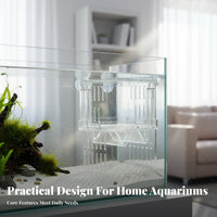 Aquatic Creature Breeding Box High Clearness Buoyant Aquatic Creature Breeder Box Removable Divider Twin-Chamber-Tier Design