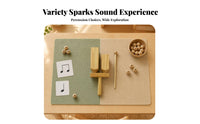 Classroom Percussion Instrument Cylindrical Wooden Sound Blocks Includes Mallet Wooden Percussion Instrument for Classroom