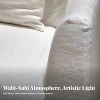 Imperfect Elegance stylistic Single-Seater Sofa Removable and launderable Cover Upholstered perusing Seat Minimalist Design Lounge Chair signature and aesthetic for Interior Designers, home dwellers, Hotel managers, Bedroom, Study, Home whiteice