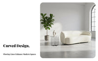 Cream design Curved sectional Couch Designer Look Curved sectional Sofa Minimalist Aesthetic Living Room Furniture adaptable Layouts for Apartment Dwellers, Business Owners, Interior Designers, Reception Area, spa, Bedroom