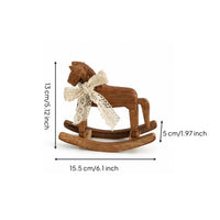 Rocking Horse Figurine Decorative Wooden Rocking Horse Rustic Table Decoration for Infants, Photo Photography