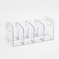 Desktop Organizer with Reading Stand, Transparent Acrylic with Portable Handle, Stationery for Office Desk, File Storage Box