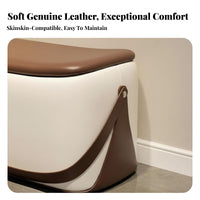 Multi-Functional Design Saddledesign Entryway Bench Comfortable Padded Seat Upholstered Ottoman Safety Hinge Storage Furniture for Apartment Dwellers, Homeowners, Families, Living Room, Hallway, Bedroom, Closet