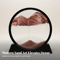 High Clarity Glass Flowing Sand Picture 360 Rotatable Moving Sand Art Picture Ever-Changing Scenery for Office Workers, Living Room