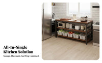 Multi-Tier Utility Shelf Thickened Countertop Kitchen Rack Heavy Duty Industrial Kitchen Shelf for Home Cooks, Homeowners, Pantry, Dining Room