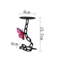Iron Candle Holder Sturdy Candlestick Stable for Dining Table, Mantel