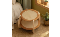 Double-Sided Two-Level Cat Bed Sturdy Cat Bed with Woven Platforms Soft Pet Furniture Resilient for Apartments
