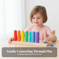 70 Pieces Logical Thinking Training Educational Color Sorting Toy Early Learning Rainbow Color Sorting Game Develops Fine Movement Skills