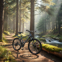 Shock Absorption Mountain Bike All-Terrain Hardtail Mountain Bike Disc Brakes Multi-Speed Bike for Adults, Beginners, Rugged-Road, Commuting