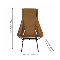 Aluminum Frame Folding Moon Chair Lightweight High Back Camping Chair Foldable Outdoor Furniture