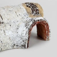 Tree Trunk Reptile Hide Cave, 13*20cm Reptile Hideout for Turtles, Resin Aquarium Cave for Stress Relief