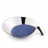 Jewelry Dish with Leather Lining Mirror Finish Leaf-Shaped Storage Tray Asymmetrical for Coffee Table