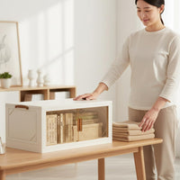 Stackable Storage Cabinet with Doors Installation Stackable Storage Bins with Doors Large Capacity Multi-Layer Foldable Wardrobe for Bedroom