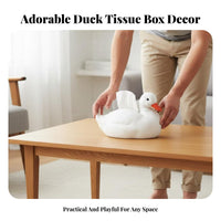Decorative Call Duck Tissue Holder Cute Design Duck Tissue Box Multifunctional Creature Shaped Napkin Dispenser Stylish Accent for Living Room, Bedroom, Desktop