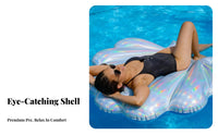 Backrest Support Inflatable Pool Lounger Fun Designs Inflatable Lounger Raft Giant Size for Adults, Women, Beach, Summer Vacation, Travel