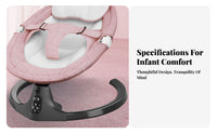 Electric Rocking Chair Builtbuilt-in Audio Electric Baby Infant Seat Adjustable Recline Infant Seat for Newborns, New Parents, Rest Period Time