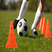 Flexible Pylons for Youth Training, 38cm PE Football Training Accessory, Marking Cones for Sports & Agility