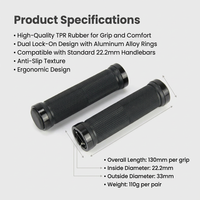 Professional Bike Handlebar Grips, Ergonomic Bike Handlebar Grips, Mountain Bike Grips Soft, Grips Professional Bike Handlebar