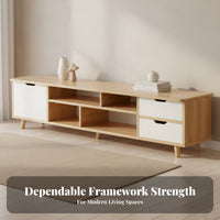 Nordic Aesthetic TV Stand and Coffee Table Combination Modern Minimalist design TV Stand and Coffee Table Set Large Storage Capacity Living Room Furniture Easy Assembly for Apartment Dwellers, Homeowners, Bedroom, Small Spaces, Lounge Area