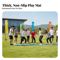 Long-Lasting Hand and Foot Game Mat Easy to Clean Team Race Mat Reusable Body Coordination Game Non-Slip for Children, Adults, Families, Outdoor, School Events, Parties