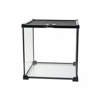 Glass Reptile Terrarium Anti-Prevent Transparent Reptile Enclosure Top Ventilation Amphibian Breeding Box for Hobbyists, Desktop