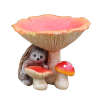Hedgehog Bird Feeder Statue Weather Resistant Hedgehog Bird Feeder for Patio