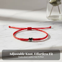 Heart Charm Friendship Bracelet Handmade Heart Charm Bracelet Comfortable Wear for Friends, Couples