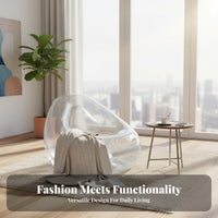 Transparent Inflatable Sofa Trendy Transparent Inflatable Chair Quick Inflation Clear Inflatable Chair for Young Adults, Teens, Dorm Room, Parties
