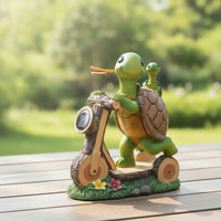 Turtle Statue with Solar Light Resin Solar Turtle Statue Adorable for Homeowners