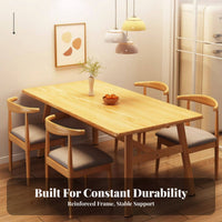 5 Pieces Sturdy and Long-Lasting Rectangular Dining Table with 4 Chairs Easy to Clean Table with 4 Seats Stable Structure Commercial Furniture Modern Design for Restaurant Owners, Families, Homeowners, Kitchen, Home