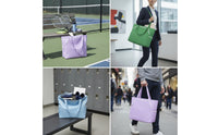 Large-Capacity Racket Tote Bag Structured Racket Bag Spacious Carryall Zippered for Commuting