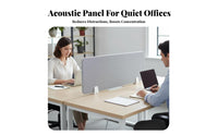 Fabric Surface Clamp-on Desk Divider Thickened Design Office Furniture Acoustic Privacy Screen Reduces Distractions for Remote Workers, Call Center Agents, Employers, Workstation, Classroom, Library