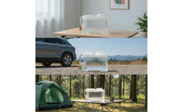 water container with Lid and Spigot Transparent with Spigot Square Dispenser for Road Trips