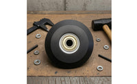 70 X 24 Mm Replacement Pulley Wheel Wide Rim Ball Bearing Pulley Black Machine Part Durable