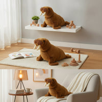 Walrus Stuffed Toy Soft Walrus Stuffed Animal Realistic High Quality for Children, Playroom, Bedroom