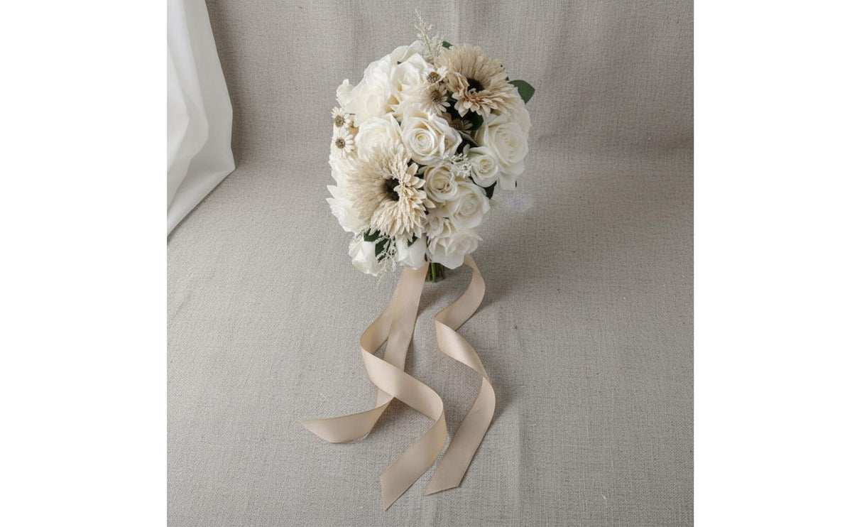 Photo Prop Teardrop Bridal Floral Arrangement Ready to Use Artificial Wedding Floral Arrangement Romantic Design Party Decoration Long-Lasting Beauty for Brides, Ceremony