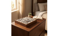 Tabletop 24-Slot Watch Tray Soft Watch Organizer Tray with Velvet Lining Safeguarding Sturdy for Dresser