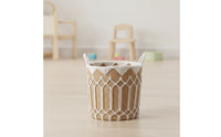 Open-Top Woven Laundry Basket Decorative Laundry Basket with Handles Round Hamper with Handles Versatile for Living Room