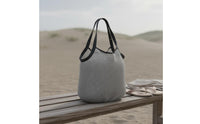 Quick Draining Large Beach Bag Lightweight Mesh Tote Bag Floral Decor Storage Solution for Shopping