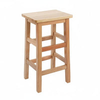 Solid Structure Backless Square-Top Seat Long-Lasting Construction Backless Counter Stool Footrest Bar Chair Versatile Design for Restaurant Owners, Homeowners, Adults, Cafe, Dining Room, Kitchen, Gameroom