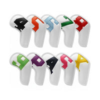 10 Pieces Iron Headcover Set Scratch Protection Numbered Iron Cover Set Easy Identification for Golfers