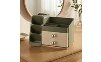 Makeup Organizer with Drawers Desktop Vanity Organizer with Side Cubbies Cosmetic Storage Drawer Unit Divided for Teens