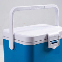 Cool Box with Ice Bucket for Food Storage, Handheld Picnic Bag for Cold Storage, 4.5L Insulated Box with Latch, PU Insulation for Adult Men