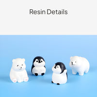 Polar Bear Penguin Resin Animal Desktop Aquarium Decor DIY