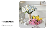 Artificial Flower Lifelike Appearance Real Touch Flower Faux Floral Arrangement for Living Room, Dining Table, Bedroom
