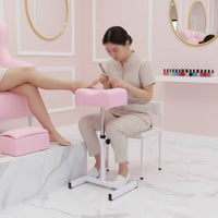 Pedicure Footrest with Padded Top Freestanding Leg Rest Soft for Beauty Parlors